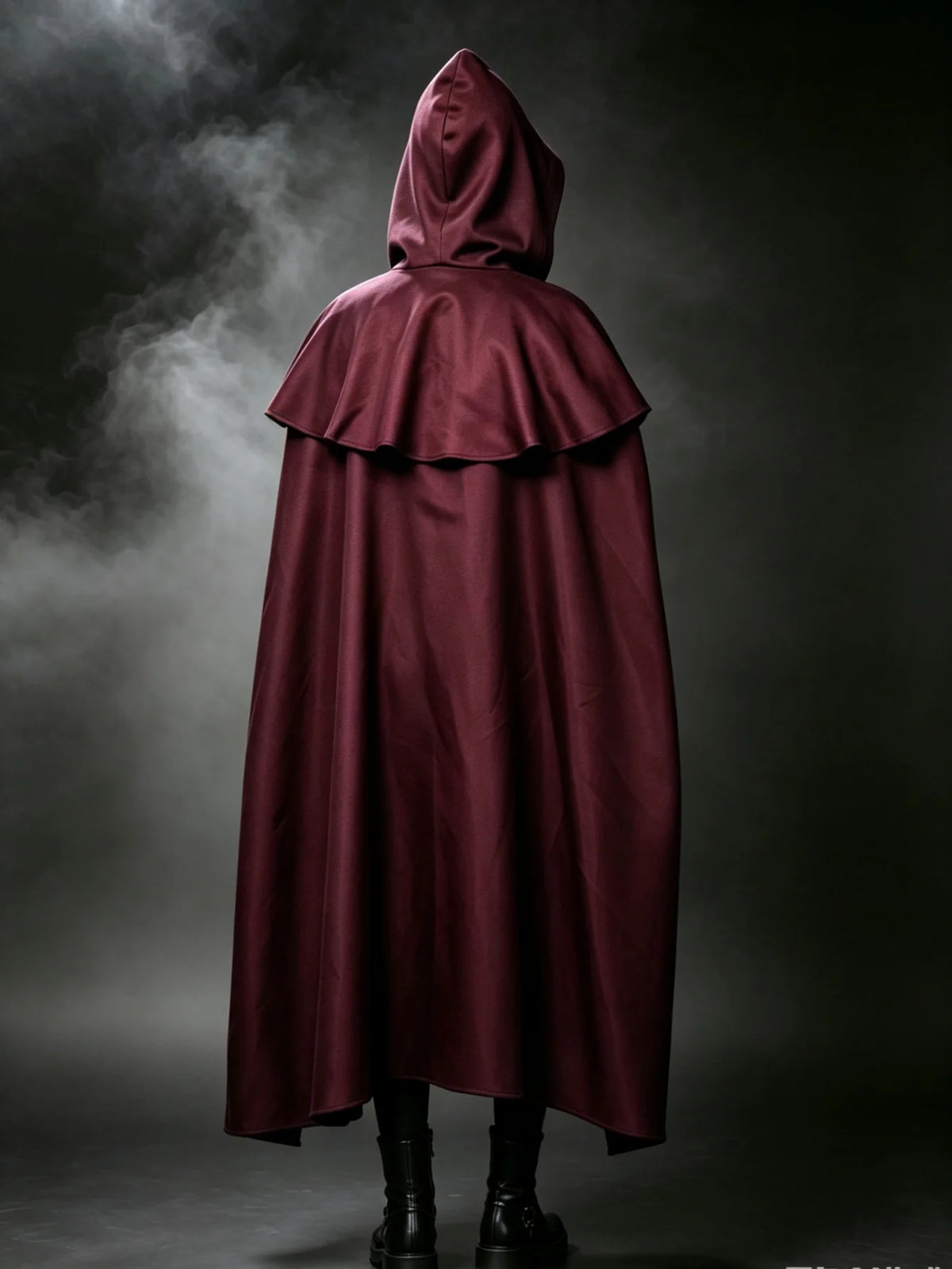 Unisex Medieval Hooded Cloak with Tie Closure