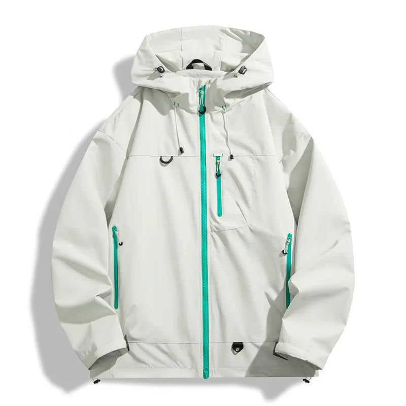 White Windbreaker Jacket