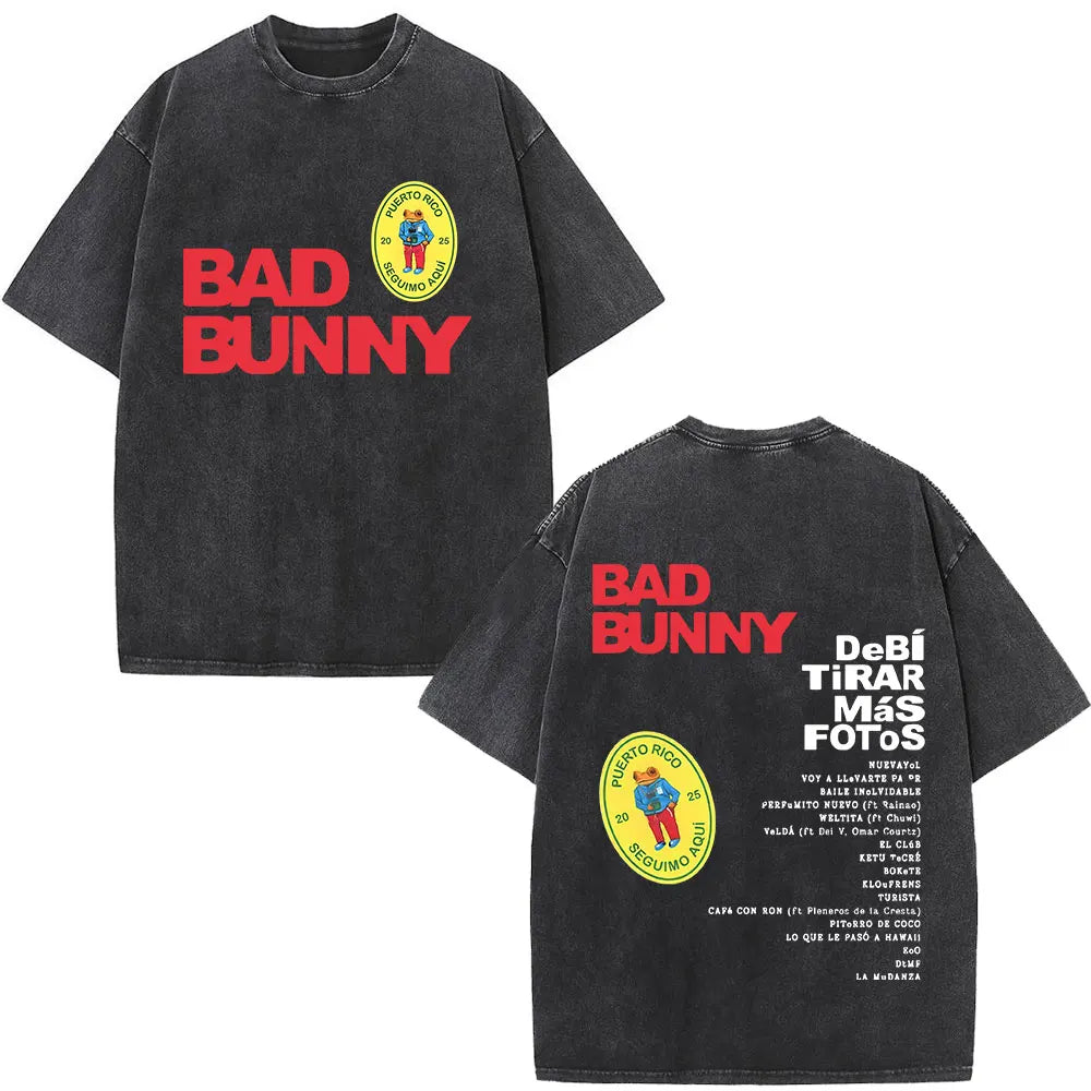 Graphic Print Washed Vintage Oversized Tee