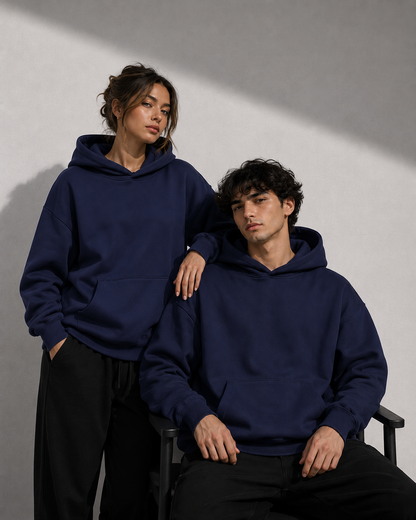 Men's 500GSM Heavy Weight Hoodie | Thick Cotton Pullover Sweatshirt | Autumn Winter
