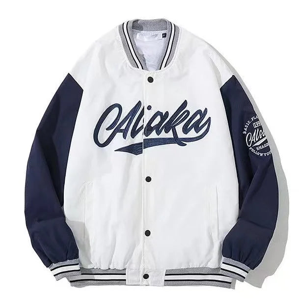 Men's Retro Letter Embroidered Jacket