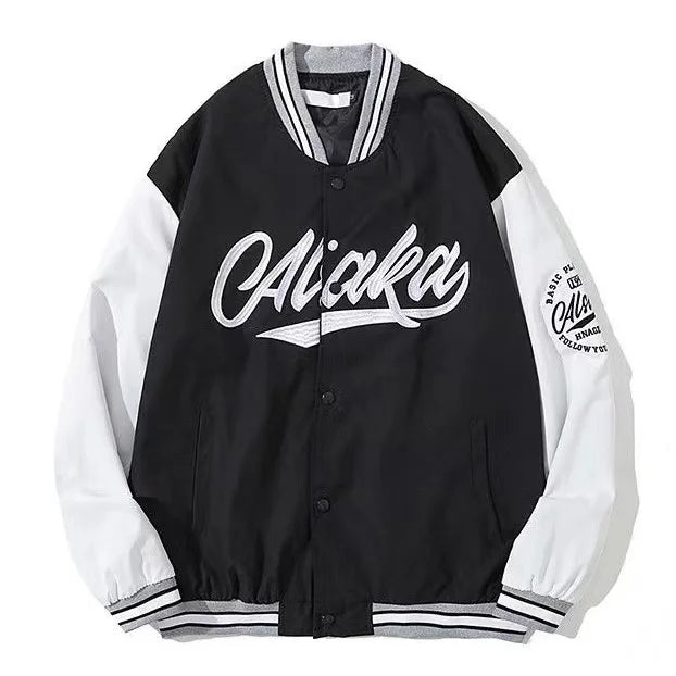 Men's Retro Letter Embroidered Jacket