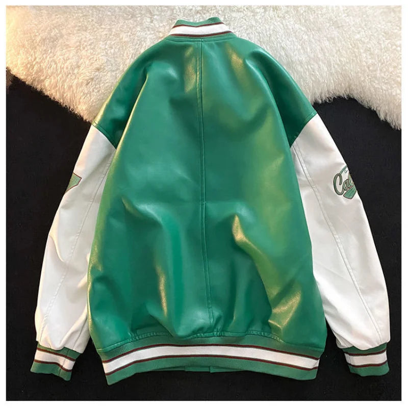 Men's Retro Letter Embroidered Jacket