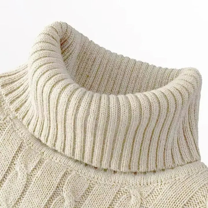 Men's Turtleneck Rollneck Knitted Sweater | Warm Casual Winter Jumper