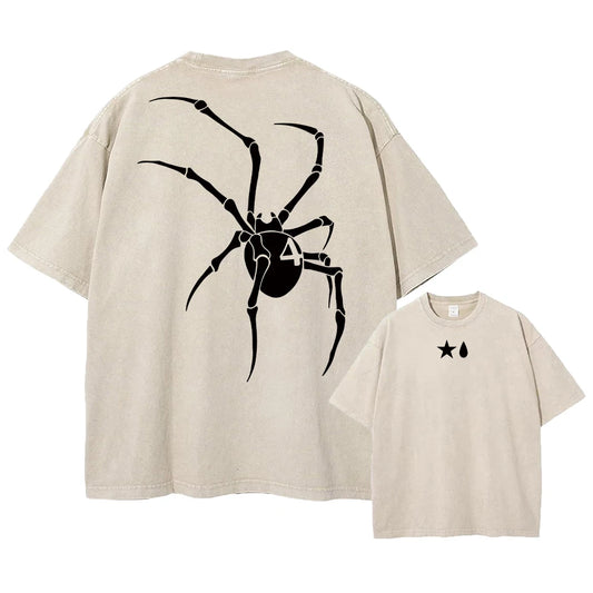 Men's Anime Graphic Washed Oversized Tee