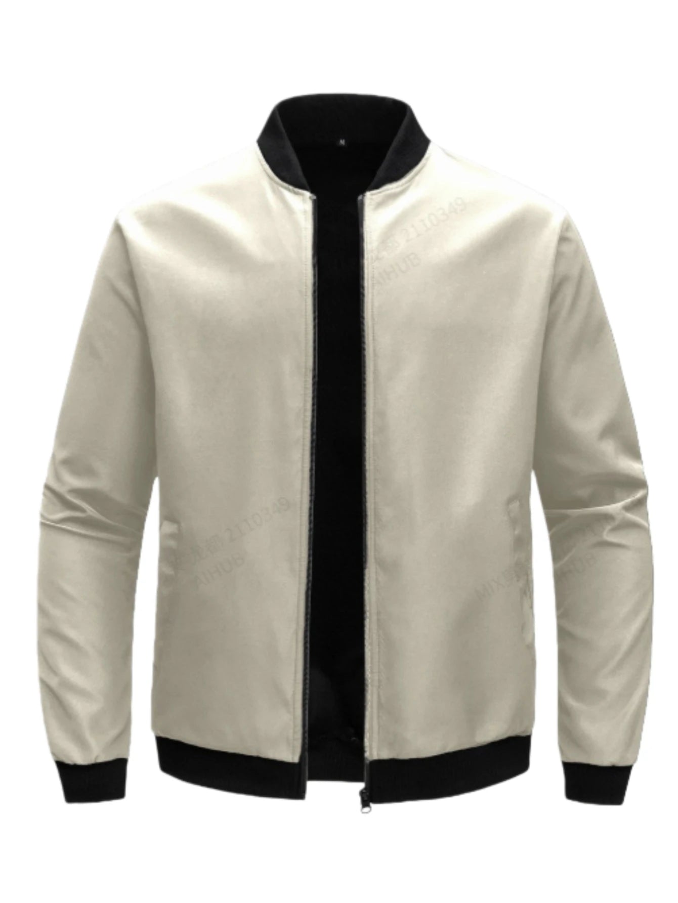 Men's Baseball Collar Jacket | Casual Lightweight Zip-Up Coat
