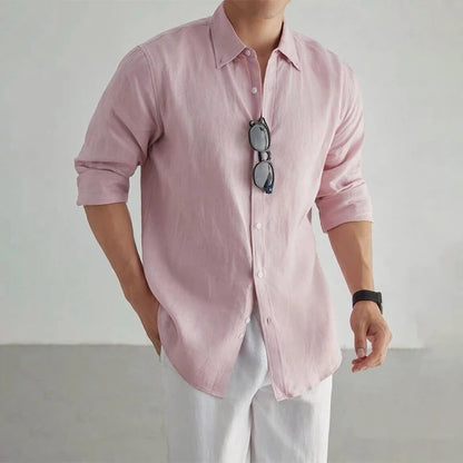 100% Cotton Linen Long Sleeve Baggy Shirt