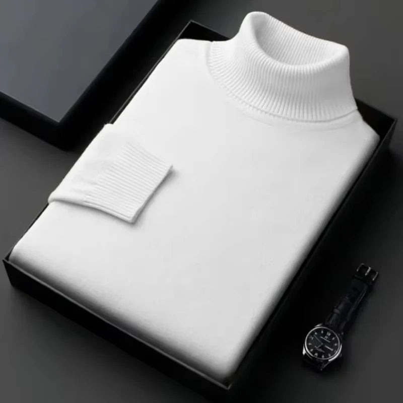 Men's Slim Fit Knitted Turtleneck Pullover Sweater