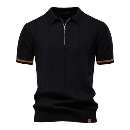 Men's Sport Zipper Polo Shirt