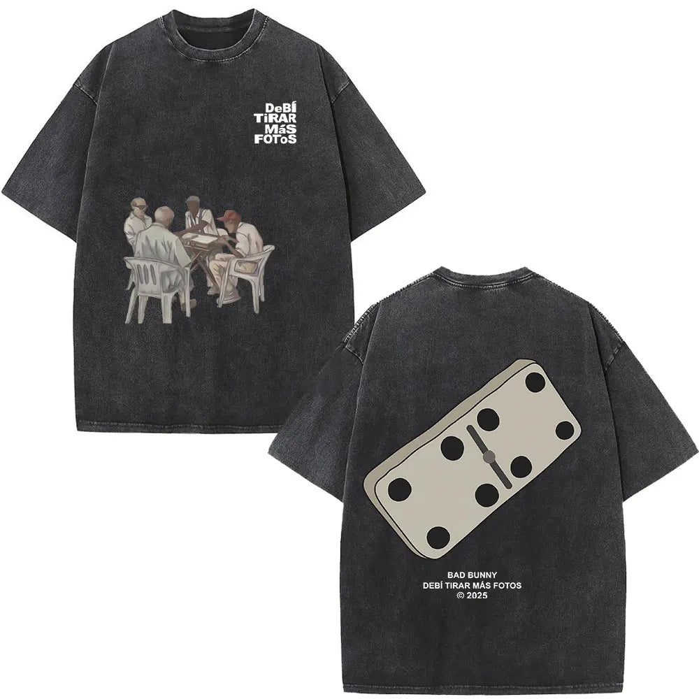 Graphic Print Washed Vintage Oversized Tee