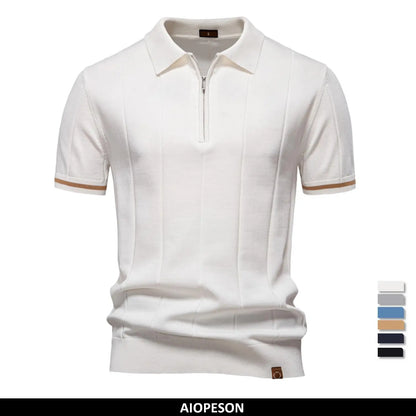 Men's Sport Zipper Polo Shirt