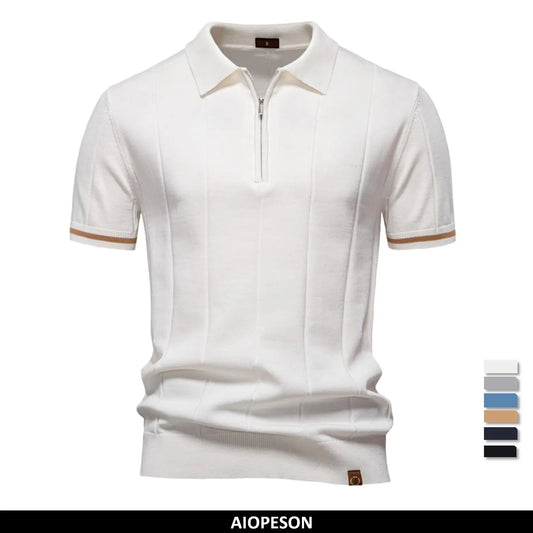 Men's Sport Zipper Polo Shirt