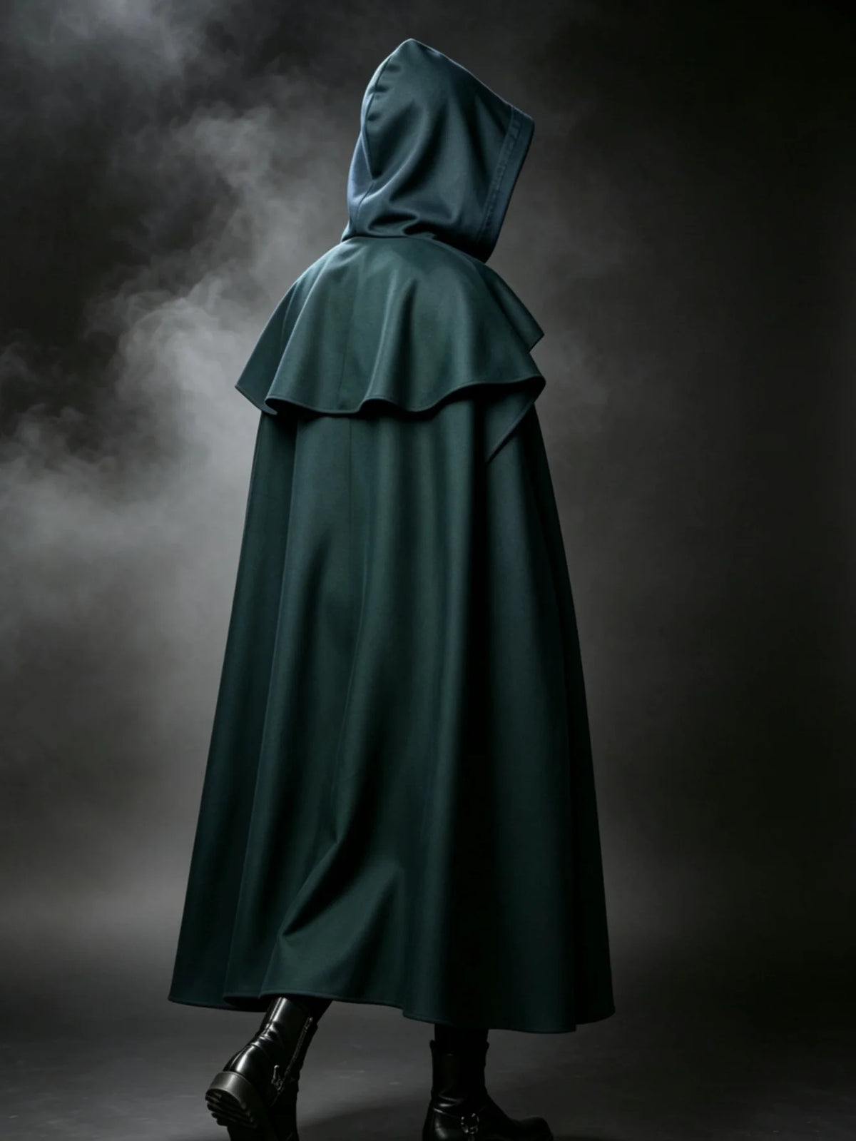 Unisex Medieval Hooded Cloak with Tie Closure