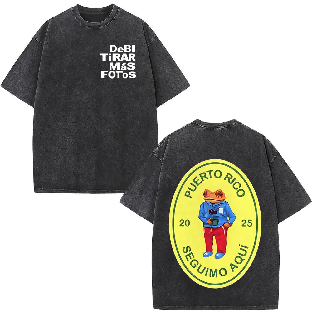 Graphic Print Washed Vintage Oversized Tee