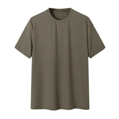 Men's Solid Loose Fit Crew Neck T-Shirt