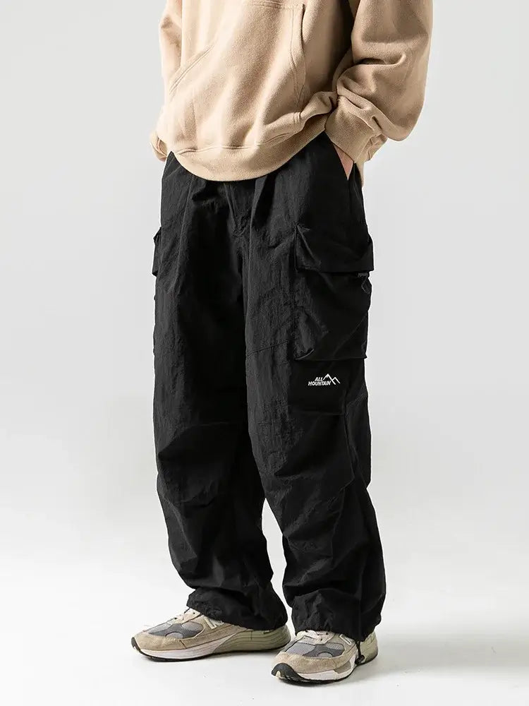 Men's Vintage Baggy Hiking Cargo Pants front view