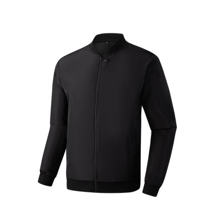 Men's Baseball Collar Jacket | Casual Lightweight Zip-Up Coat