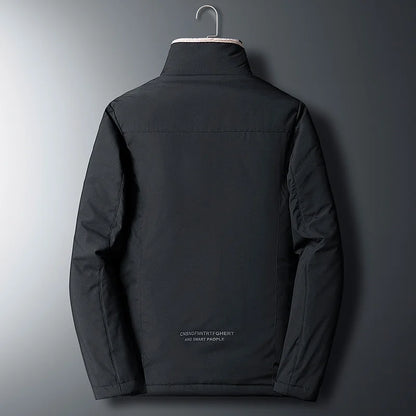 Men's Winter Windproof Fleece Jacket | Thick Warm Zip-Up Coat