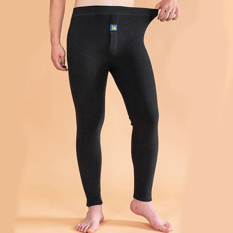 Men's Winter Thermal Fleece Leggings | Warm Underwear Pants for Cold Weather