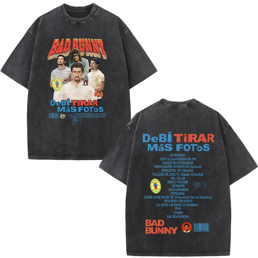 Graphic Print Washed Vintage Oversized Tee