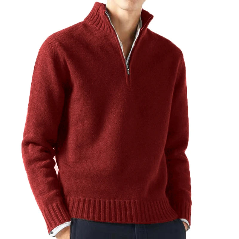 Men's Turtleneck Knitted Pullover Sweater