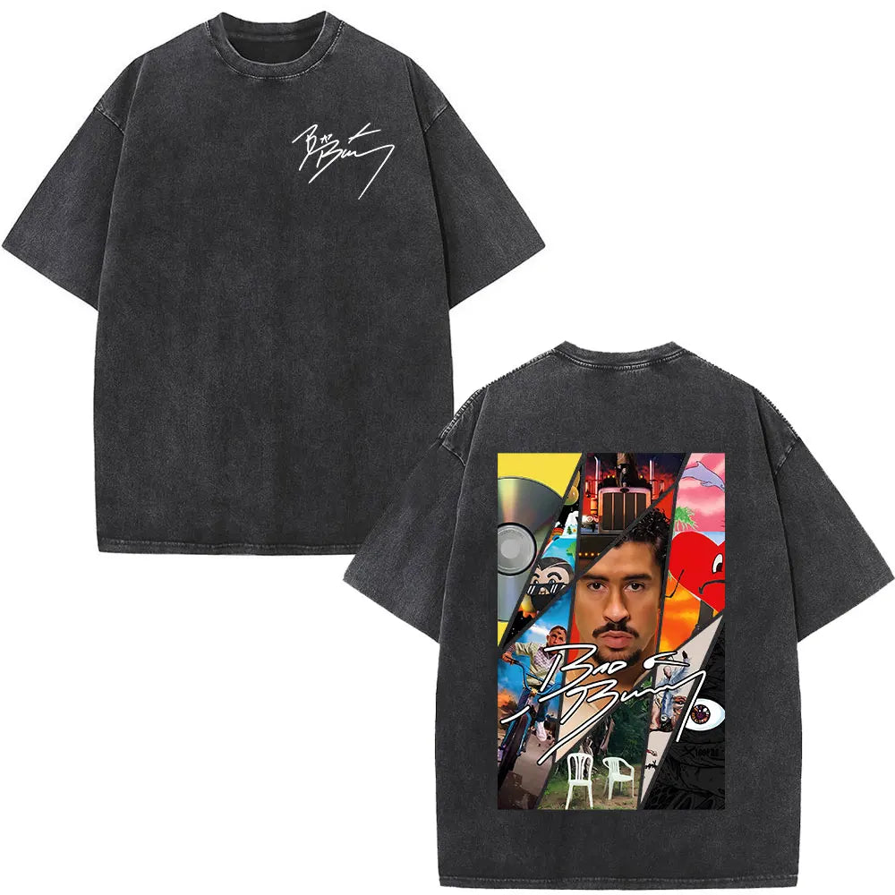 Graphic Print Washed Vintage Oversized Tee