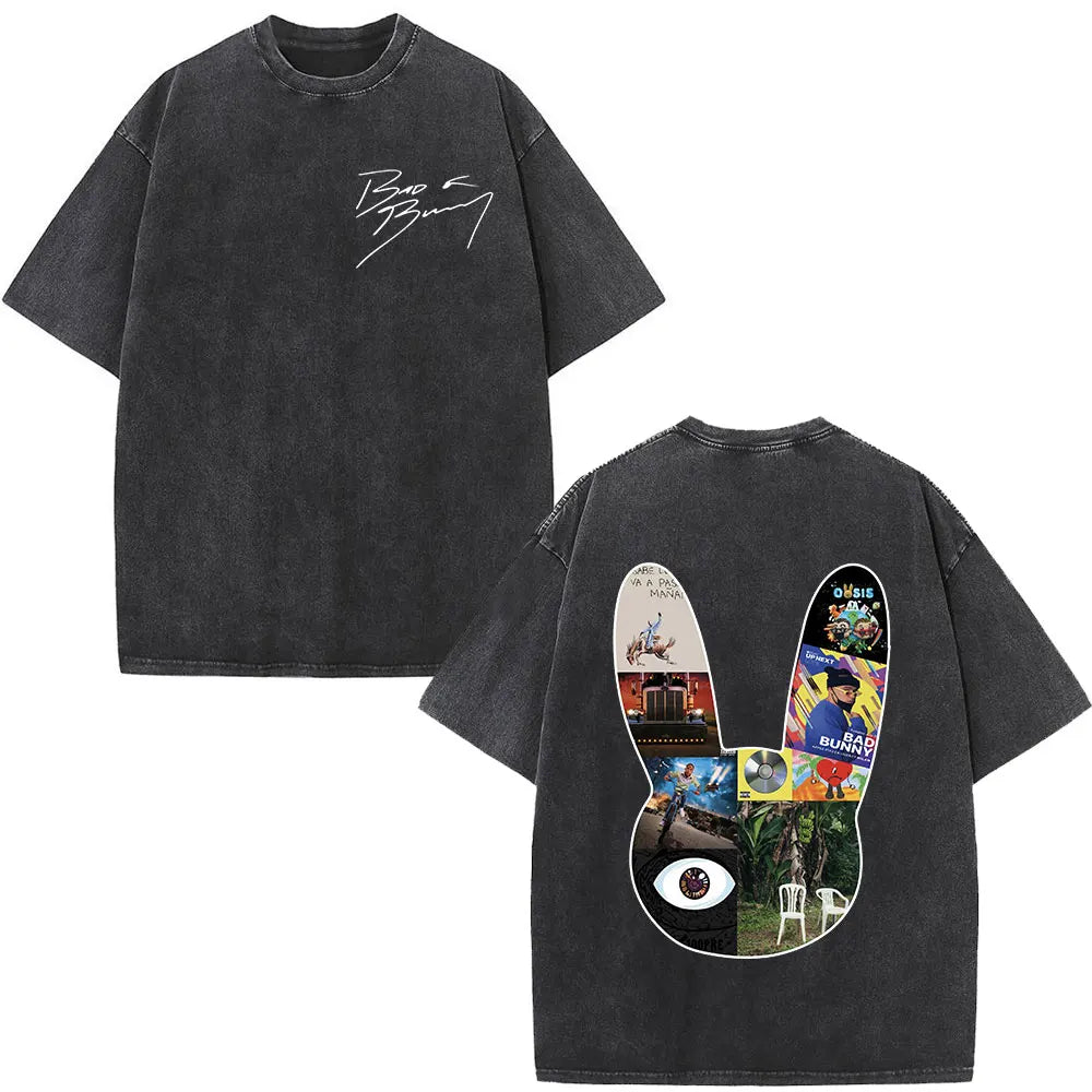 Graphic Print Washed Vintage Oversized Tee