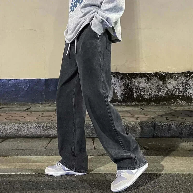 Men's Wide Leg Jeans front view