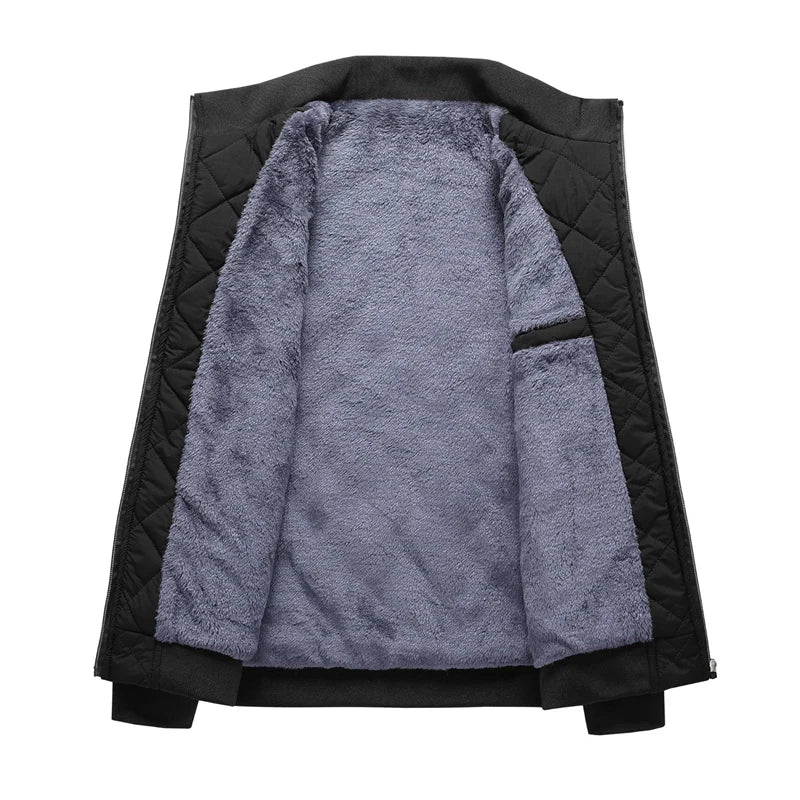 Men's Diamond Pattern Bomber Jacket