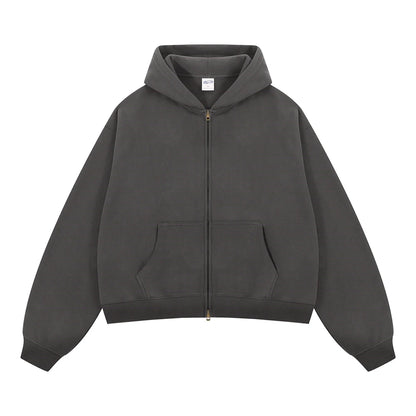 Men's Fleece Boxy Zip-Up Hoodie