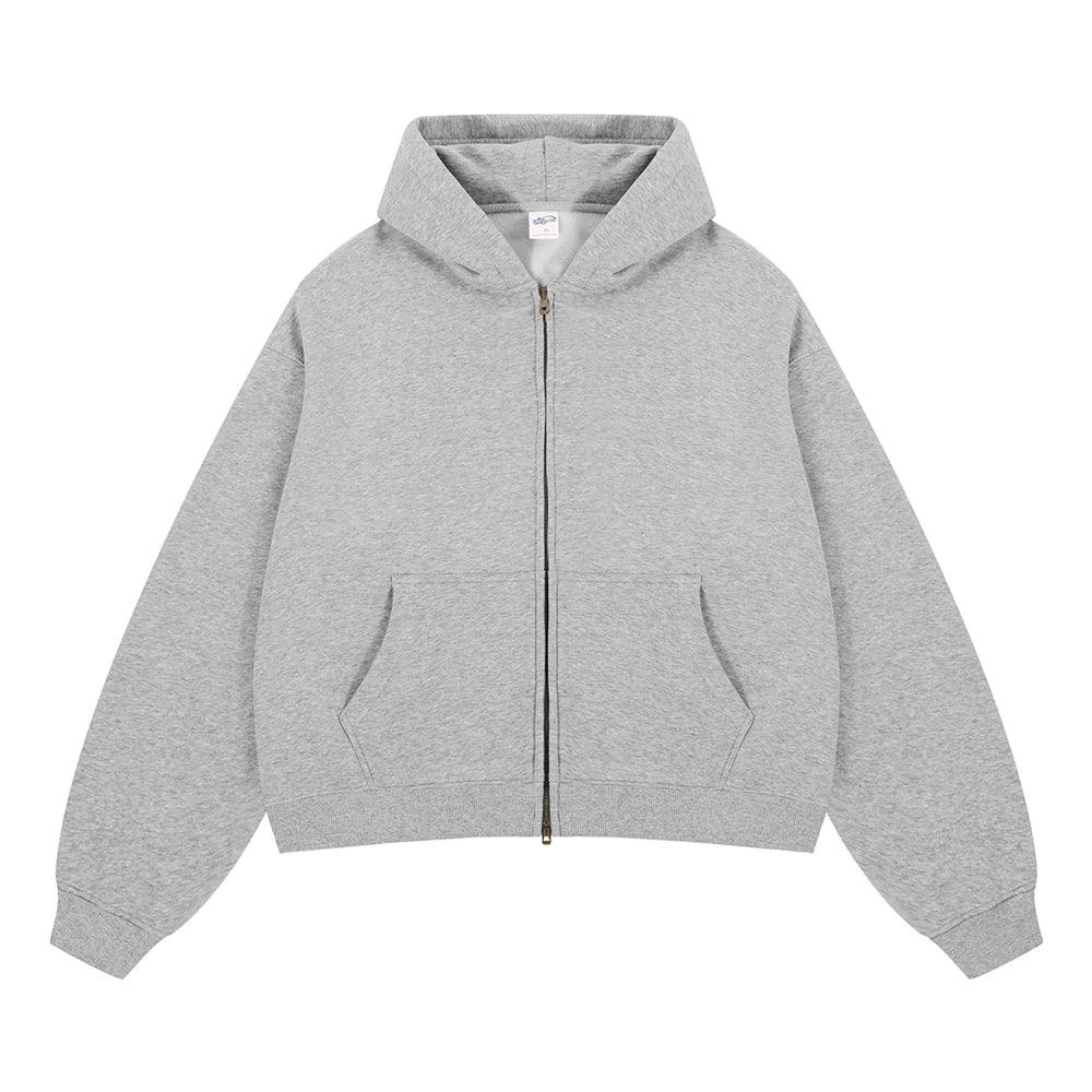 Men's Fleece Boxy Zip-Up Hoodie