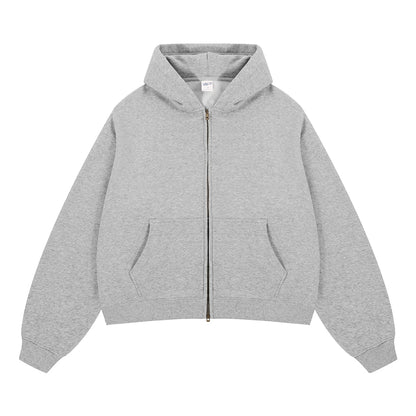 Men's Fleece Boxy Zip-Up Hoodie