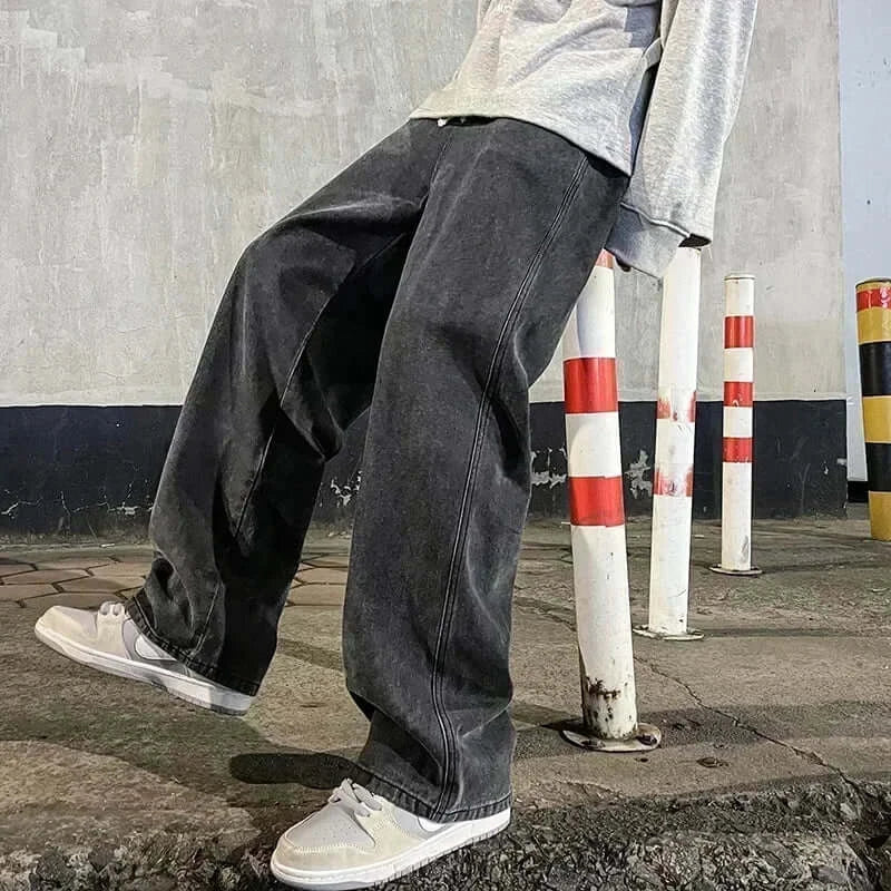 Men's Wide Leg Jeans front view