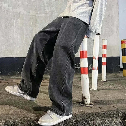 Men's Wide Leg Jeans front view