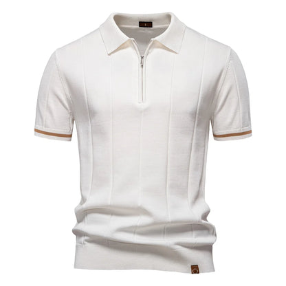 Men's Sport Zipper Polo Shirt
