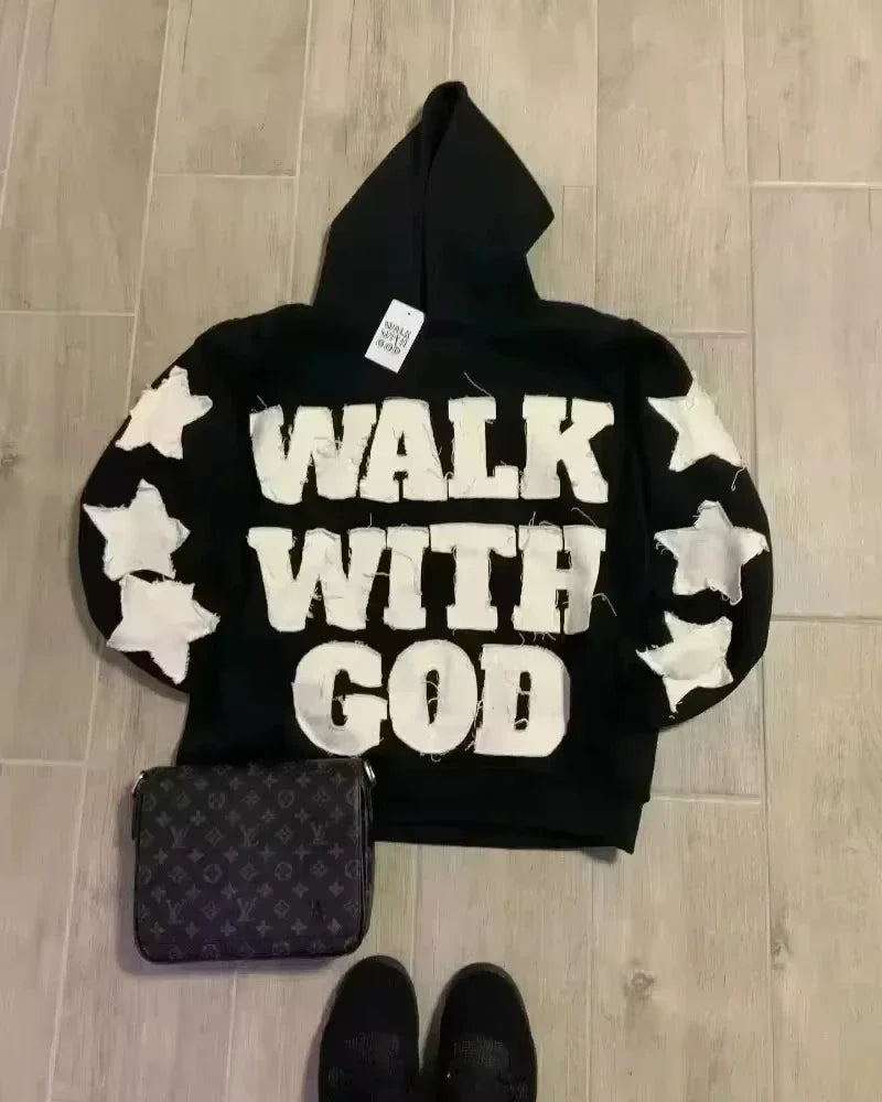 Gray Oversized Zipper Hoodie front view