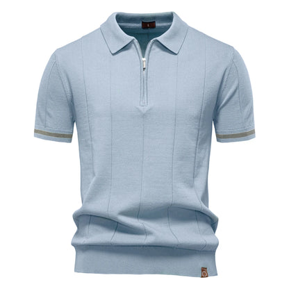 Men's Sport Zipper Polo Shirt