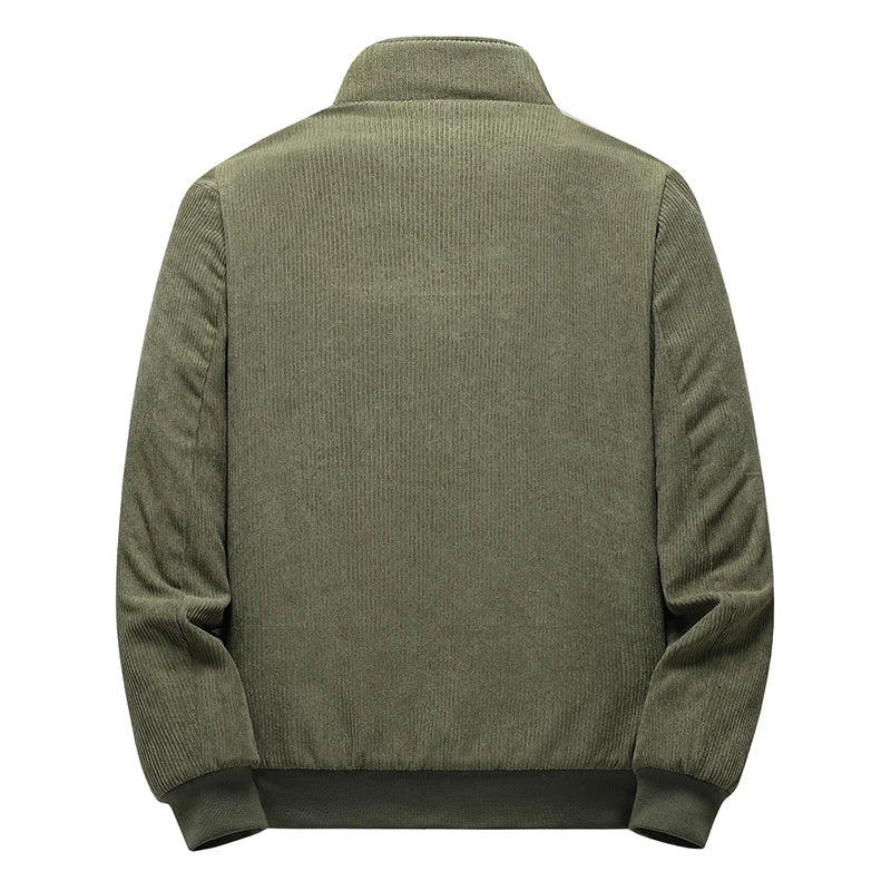 Men's Winter Thick Fleece Jacket | Windproof Warm Stand Collar Zip-Up Coat