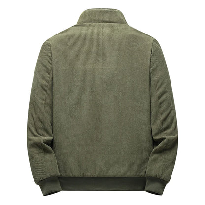 Men's Winter Thick Fleece Jacket | Windproof Warm Stand Collar Zip-Up Coat
