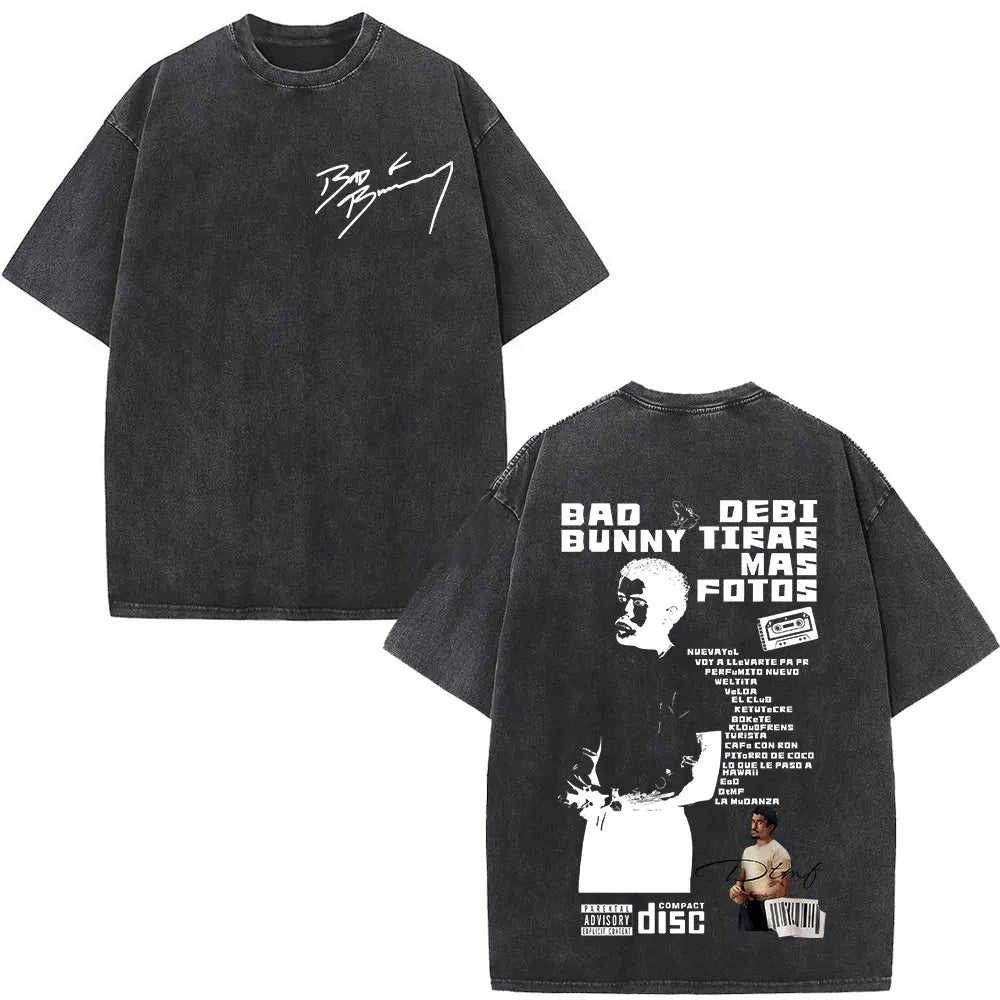 Graphic Print Washed Vintage Oversized Tee