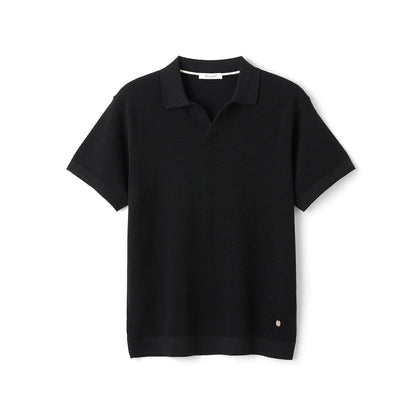 Men's Fine Gauge Knitted Polo Shirt