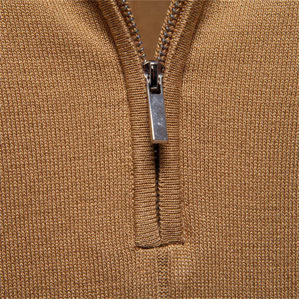 Men's Sport Zipper Polo Shirt