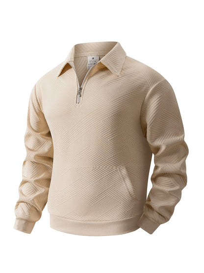Men’s Quarter-Zip Knit Pullover Sweater