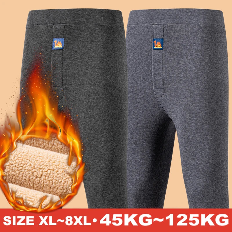 Men's Winter Thermal Fleece Leggings | Warm Underwear Pants for Cold Weather