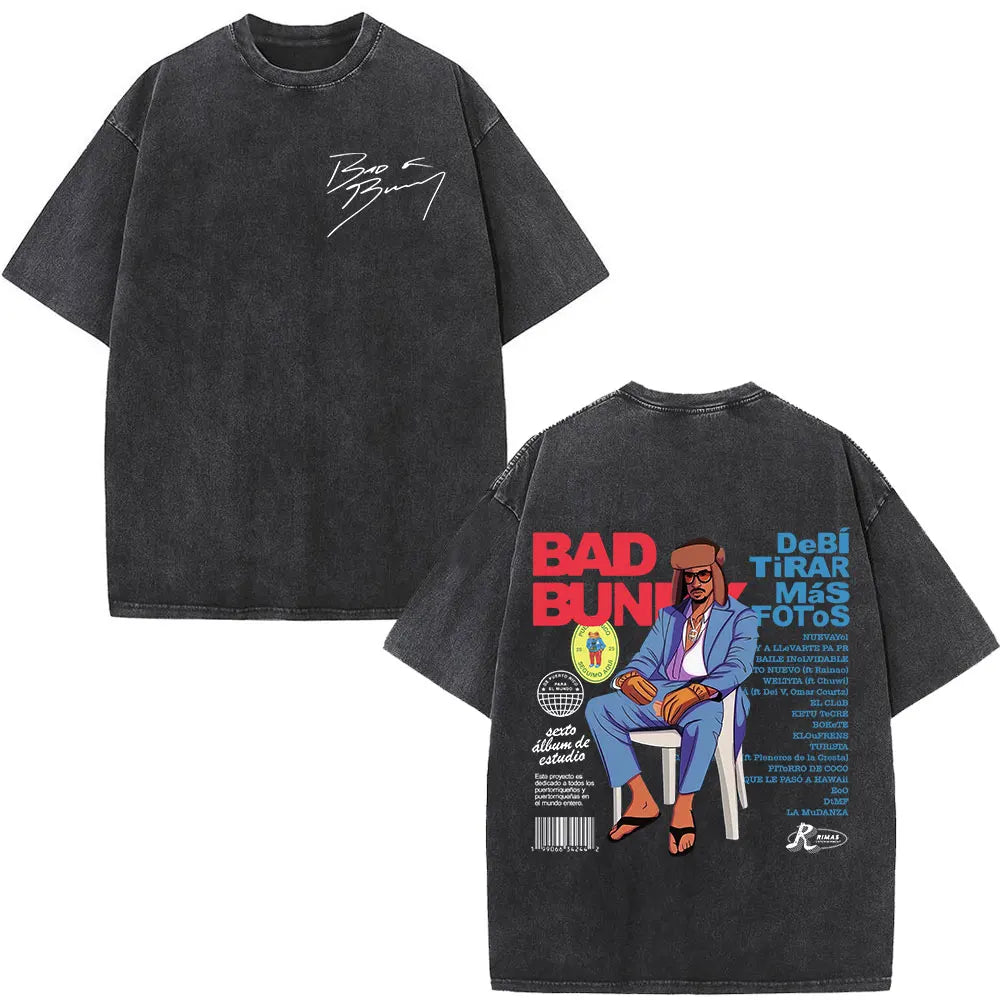 Graphic Print Washed Vintage Oversized Tee