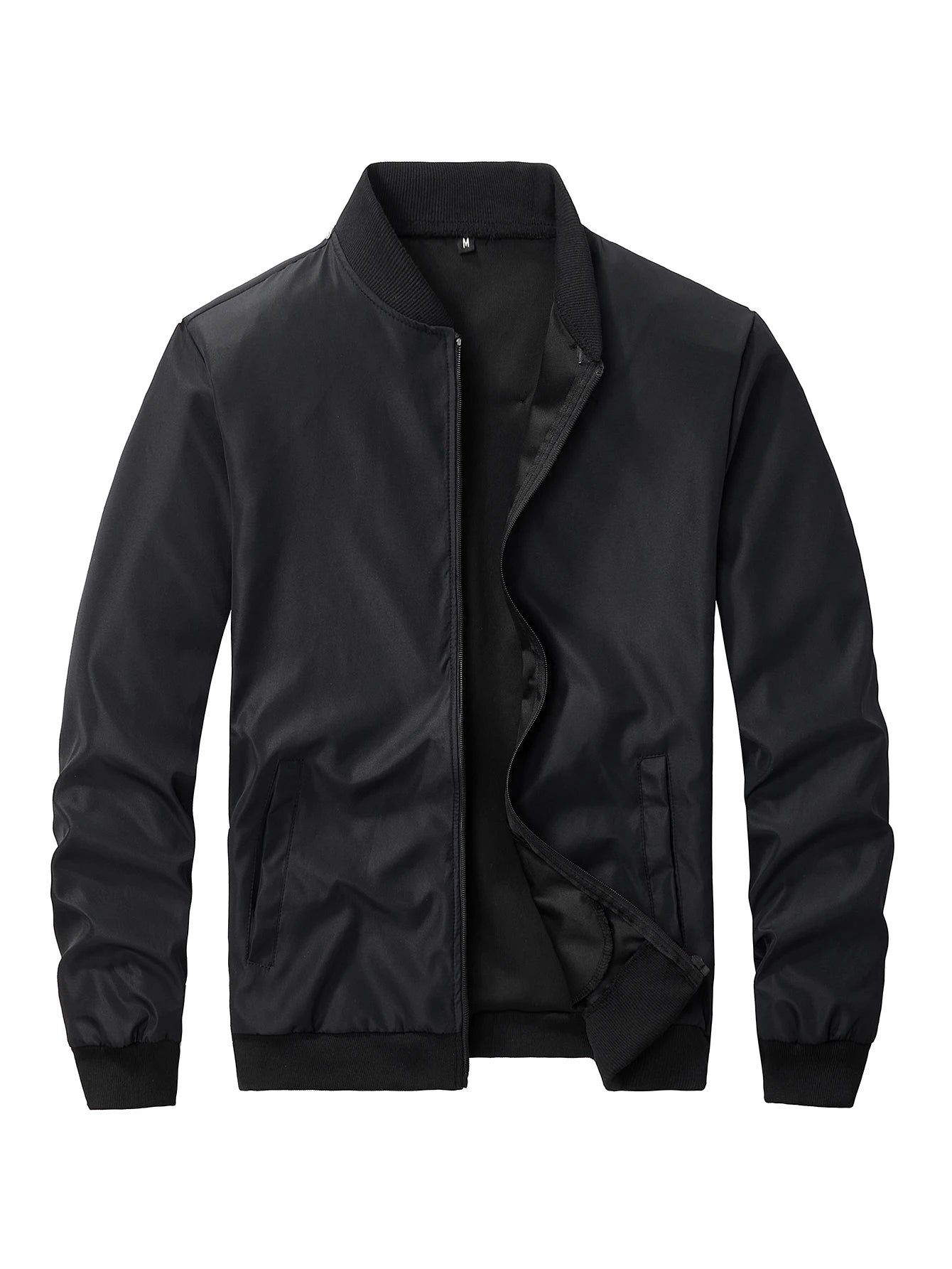 Men's Baseball Collar Jacket | Casual Lightweight Zip-Up Coat