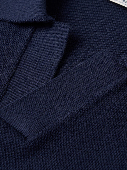 Men's Fine Gauge Knitted Polo Shirt