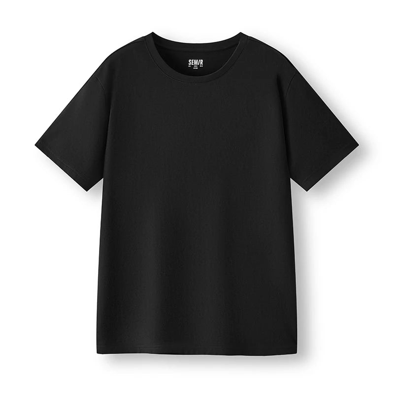 Men’s Black Cotton Crew Neck T-Shirt