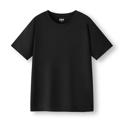 Men’s Black Cotton Crew Neck T-Shirt