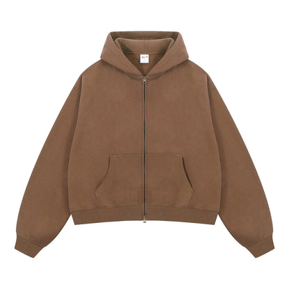 Men's Fleece Boxy Zip-Up Hoodie